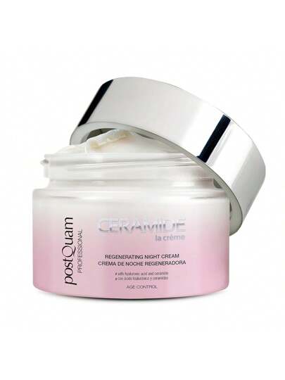 PostQuam Crème De Nuit Aux Céramides Pour Femmes - Hydratation Et Régénération Cellulaire Pendant Le Sommeil - Effet Anti-Âge Grâce À L'Acide Hyaluronique Et Élastine - Formule Raffermissante - Réduit Les Rides Et Améliore L'Élasticité De La Peau - 50 Ml