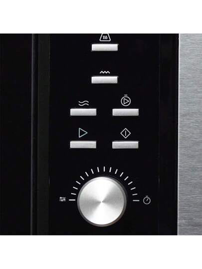 Cecotec Micro-ondes intégré Digital GrandHeat 2350, Noir. 900 W, 23 litres, grill, 9 fonctions préconfigurées, Quick Start, minuteur, Plateau de 27 cm de diamètre. (Acier Noir)