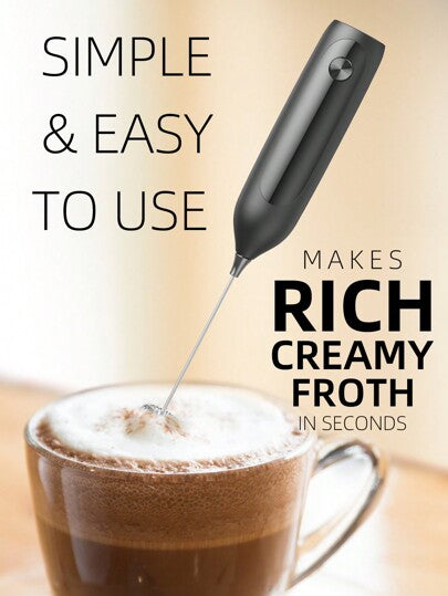 Mousseur à lait électrique CIRCLE JOY portable, batteur à main, mousseur à lait, baguette de mousseur pour café, fonctionnant à piles (non incluses), mélangeur de boissons, fouet à matcha, fabricant de mousse pour frappé, chocolat chaud, cappuccino, latte