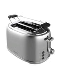 Cecotec Toast&Taste 1000 Retro Double Inox est un grille-pain vertical avec 2 fentes larges et courtes de 3,8 cm en acier inoxydable. Puissance de 980 W, des barres supérieures, puissance réglable