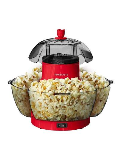 Cecotec Machine à popcorn électrique Fun&Taste P Corn Lotus. Machine à popcorn de 1200 W, popcorn prêt en 2 minutes, comprend 4 récipients amovibles, capacité totale de 4,5 L.