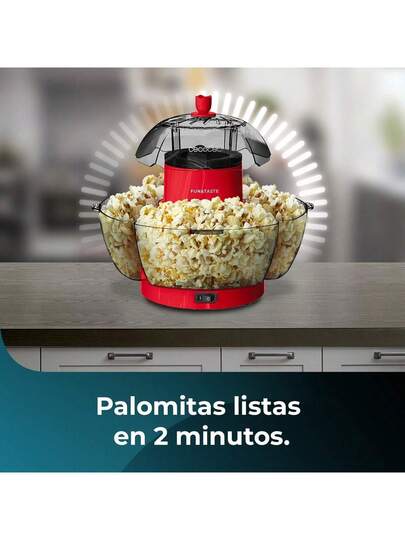 Cecotec Machine à popcorn électrique Fun&Taste P Corn Lotus. Machine à popcorn de 1200 W, popcorn prêt en 2 minutes, comprend 4 récipients amovibles, capacité totale de 4,5 L.