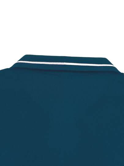 Manfinity Homme Polo décontracté à manches courtes rayé pour homme, pour le trajet quotidien, formel