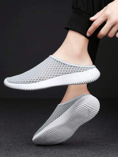 Chaussures à enfiler respirantes en maille pour personnes âgées/mères en grande taille, style décontracté