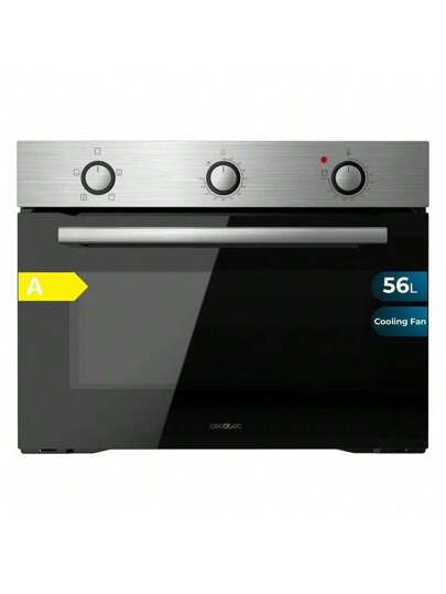 Cecotec Four Encastrable 45 cm Bolero Hexa C134500 Inox A. 2600W, Capacité de 56L, Faible Consommation, 4 Fonctions, Minuterie, Nettoyage à la Vapeur, Cuisson à la Vapeur
