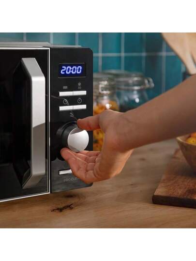 Cecotec Micro-ondes Proclean 5010 Inverter. Micro-onde avec technologie onduleur, 700W, 5 niveaux, 19L, plateau tournant 245mm, 8 programmes préconfigurés, minuterie 30 min et affichage LED.