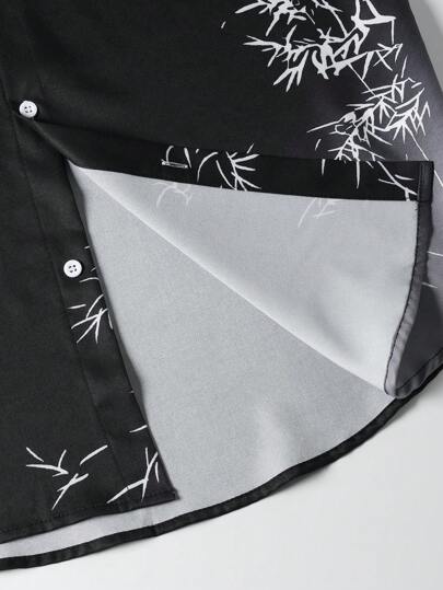 Manfinity Homme 1 pièce Chemise à imprimé plante
