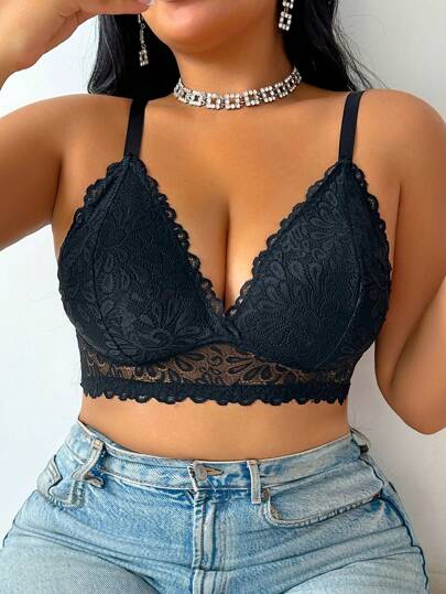 Lingerie en dentelle grande taille, minimaliste et pour un port casual, quotidien