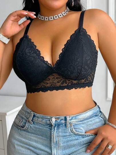 Lingerie en dentelle grande taille, minimaliste et pour un port casual, quotidien