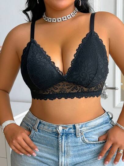 Lingerie en dentelle grande taille, minimaliste et pour un port casual, quotidien