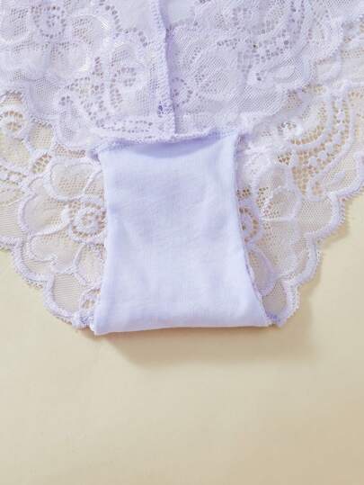 Snug Zone 3 pièces/set Simples culottes romantiques en dentelle pour femmes, lingerie