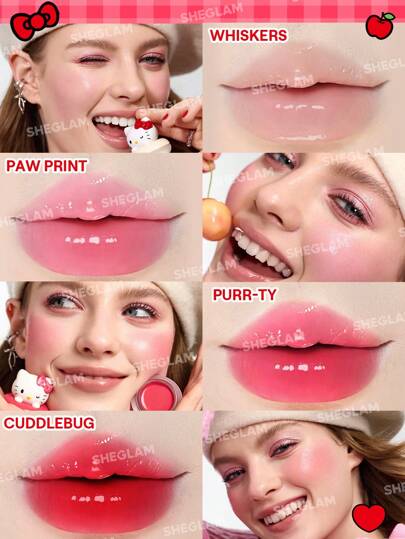 Hello Kitty｜SHEGLAM True Love Dewy Multi-Use Balm-Paw Print Rouge Marque De Beauté CosméTique Maquillage Pour Femmes Et Filles