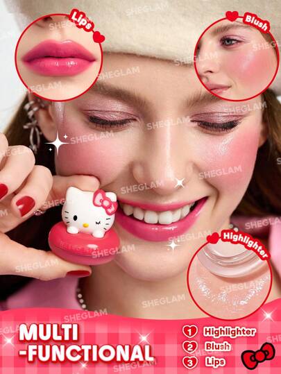 Hello Kitty｜SHEGLAM True Love Dewy Multi-Use Balm-Paw Print Rouge Marque De Beauté CosméTique Maquillage Pour Femmes Et Filles
