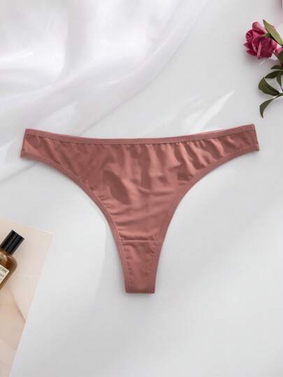 Snug Zone 7 pièces/Paquet Femmes Culotte Tanga Confortable Polyvalente à Taille Basse Sans Couture