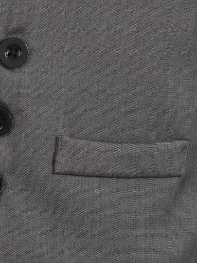 Ensemble 3 pièces pour garçon préadolescent gentilhomme - Gilet croisé + Chemise noire + Pantalon, tenue de cérémonie pour anniversaire, événement, mariage, Saint-Valentin