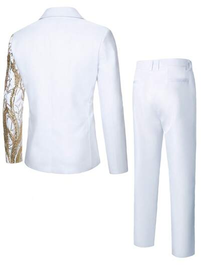 Calvornis Ensemble de costume pour hommes, costume à la mode pour fête, costume de mariage pour cérémonie, formel