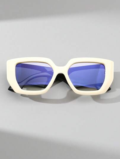 1 paire de lunettes carrées vintage imprimées léopard pour femmes, sans correction, convient pour la décoration quotidienne, la marche et la photographie