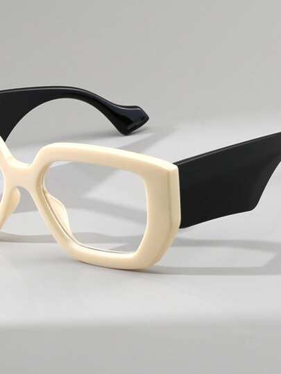 1 paire de lunettes carrées vintage imprimées léopard pour femmes, sans correction, convient pour la décoration quotidienne, la marche et la photographie