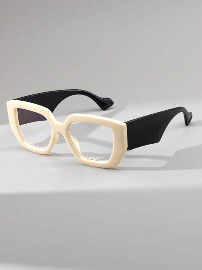 1 paire de lunettes carrées vintage imprimées léopard pour femmes, sans correction, convient pour la décoration quotidienne, la marche et la photographie