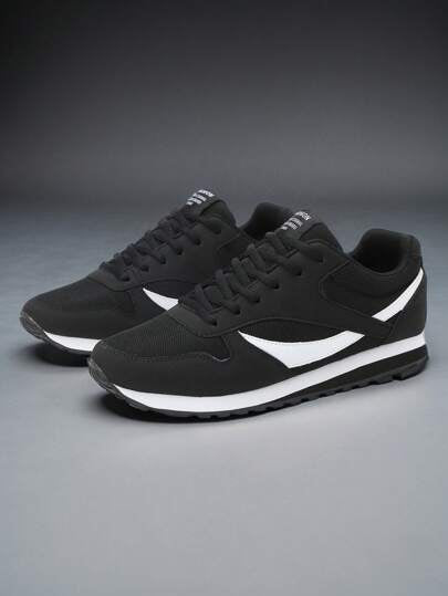 Baskets de mode décontractées à lacets en PU pour hommes, convenant aux sorties sportives décontractées quotidiennes, chaussures de sport