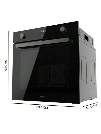 Cecotec Four intégrable multifonctions Bolero Hexa M226001 Glass Black A.Four multifonctions Capacité de 70 L, 7 fonctions, classe A, 2800 W