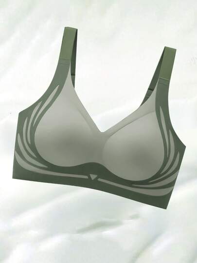 3 pièces/paquet Soutien-gorge sans couture sans fil Push-Up de grande taille avec fermeture dans le dos, Lift