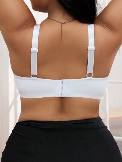 Snug Zone 3 pièces Soutien-gorge à armatures avec nœud papillon en fibre ultra-fine de couleur unie et coupe push-up pour grandes tailles (noir, blanc et nude), effet levant