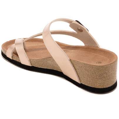 Tongs à sangles en croissant avec boucle réglable - Sandales d'été confortables avec semelles épaisses