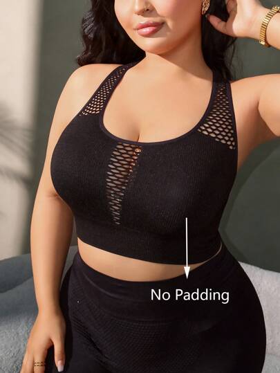 Soutien-gorge sans couture en maille pour femmes grandes tailles, sans fil et sans rembourrage