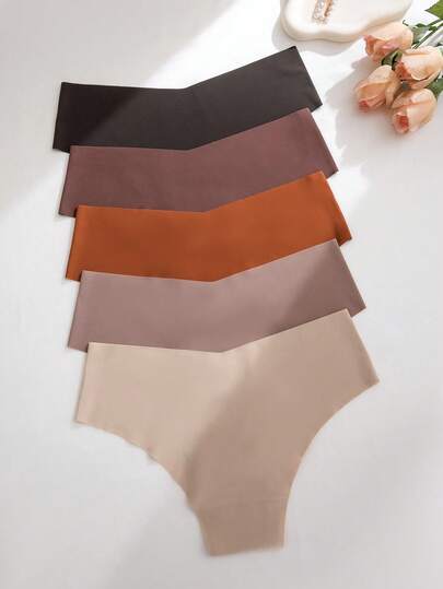 5 pièces/Set Culottes Confortables et Respirantes sans Couture pour Femme
