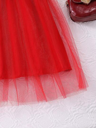 Robe polyvalente d'été pour princesse avec manches courtes, col rond en maille nervurée avec ceinture