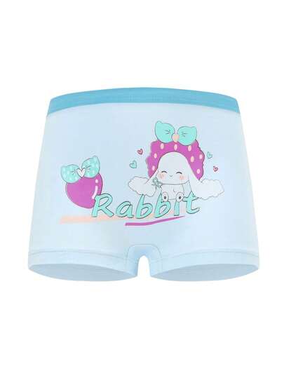 4 Pièces/pack La Culotte Fille Bébé Douce, Confortable Et Mignonne Avec Motif