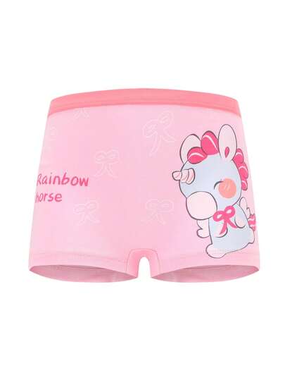 4 Pièces/pack La Culotte Fille Bébé Douce, Confortable Et Mignonne Avec Motif