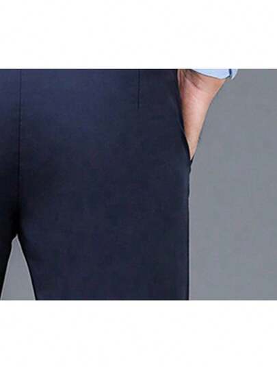 Pantalon de costume formel long et unicolore pour hommes, automne