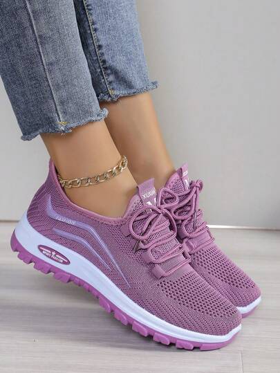 Chaussures de course décontractées respirantes pour femmes, style coréen, semelle souple, antidérapante, pour la cuisine, le bureau, design en maille