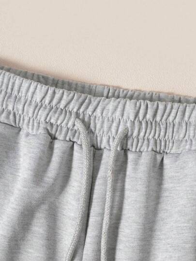 INAWLY Vêtements de sport décontractés et à la mode pour femmes, imprimé lettres, gris foncé, pour la gym et la détente, été