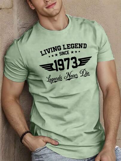 NEOREFINED T-shirt ajusté à manches courtes col rond avec imprimé lettres pour hommes