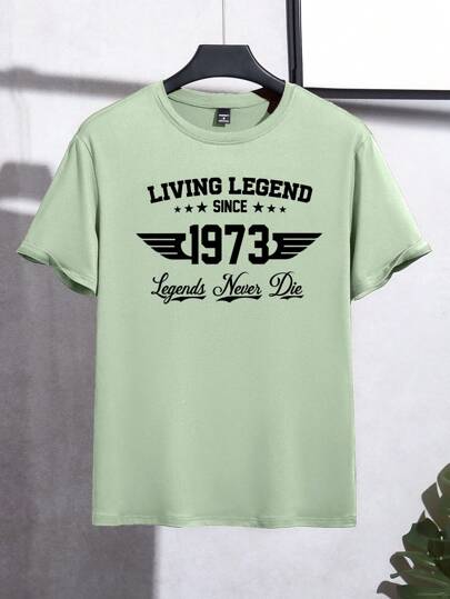 NEOREFINED T-shirt ajusté à manches courtes col rond avec imprimé lettres pour hommes