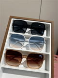 3 paires lunettes de mode carrées haut de gamme de style de rue, de plage, de voyage, de randonnée et de pêche, à la mode pour femmes