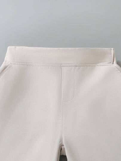 Ensemble chemise à col montant manches longues et shorts unicolore pour garçons printemps/été, tenue de cérémonie pour jeune garçon, maître de cérémonie, costume de gentilhomme pour banquet