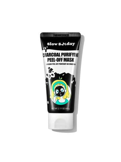 Masque purifiant à décoller au charbon de SlowSunday, masque enveloppant pour le visage, avec charbon activé & extrait d'aloe vera, nettoyage en profondeur, purifie les pores & exfolie en douceur pour une peau lisse, soins de la peau coréens, Y2K, convien