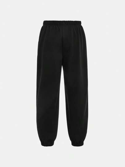 2 pièces/Set Garçon préadolescent T-shirt à manches courtes avec imprimé graphique décontracté et pantalon avec cordon de serrage à la taille, ensemble de sport