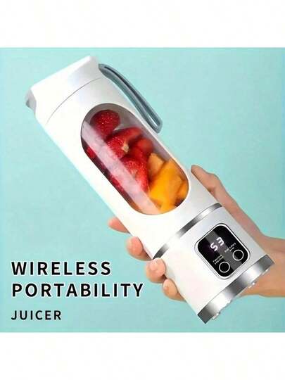 SOKANY Mixeur & Presse-agrumes portable compact 3-en-1 - Rechargeable USB avec affichage numérique, batterie grande capacité, lames en acier inoxydable pour smoothies, milk-shakes & jus frais - Sans fil, facile à utiliser pour le camping, les voyages & le