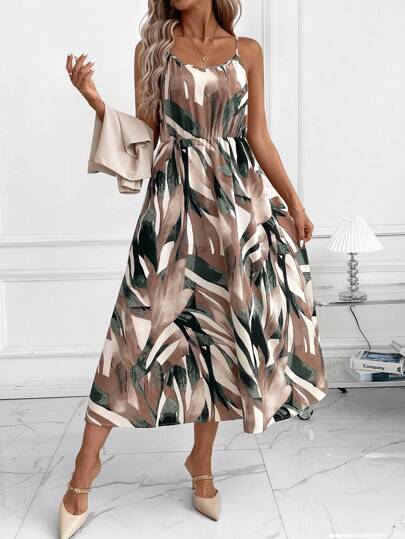 Clasi Ensemble élégant 2 pièces pour femmes, comprend une chemise grise à manches courtes d'été et une robe camisole à fleurs, tenues décontractées de vacances et de bureau pour femmes
