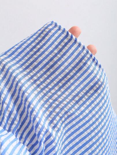 Flirla Pantalon droit décontracté simple à cordon de serrage, style européen et américain. Nouveau pour l'été, rose rayé. Ensemble 2 pièces pour femmes