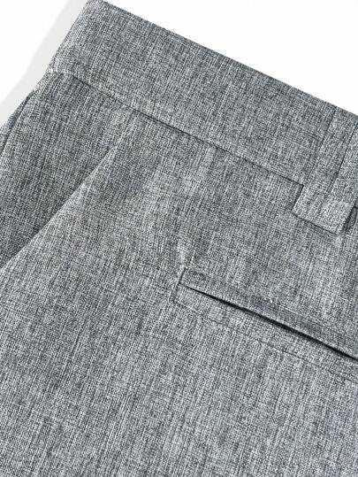 Manfinity Mode Pantalon de costume tissé à rayures pour hommes, style business décontracté, formel, pour cérémonie