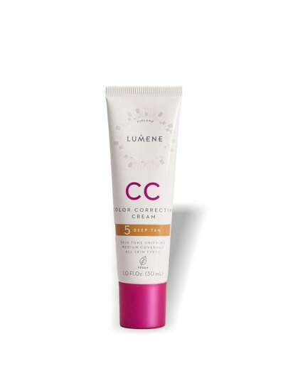 Lumene CC Color Correcting Cream SPF20 Deep Tan 30 ml – CC Cream, Medium Coverage, For All Skin Types, Deep Tan, Suitable For Daily Makeup Routine