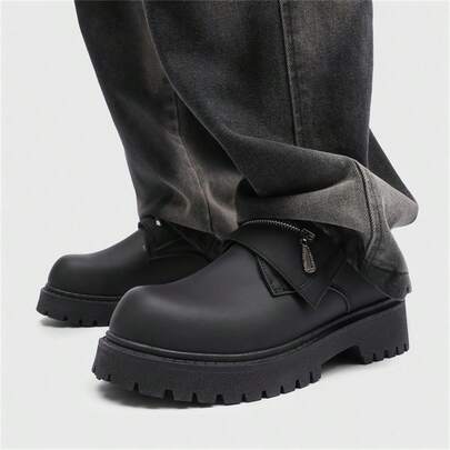 Bottes d'hiver 2026 style britannique pour hommes, bottes de travail vintage pour sports de plein air, jaune