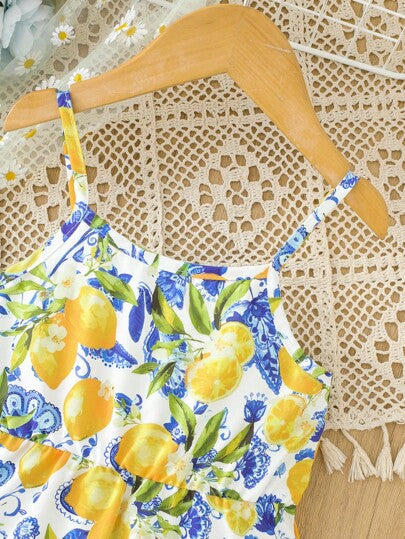 Robes imprimées partout à la mode d'été décontractées pour jeunes filles