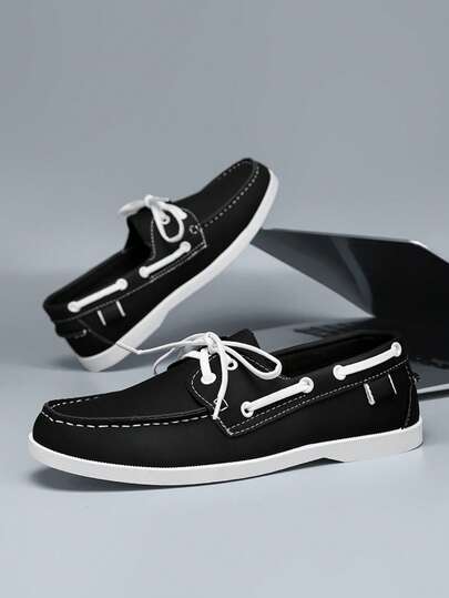 Mocassins décontractés pour hommes, avec un schéma de couleurs minimaliste, à la fois à la mode et polyvalents. Coupe slim, il est recommandé de choisir une demi-pointure au-dessus pour un ajustement confortable et décontracté.